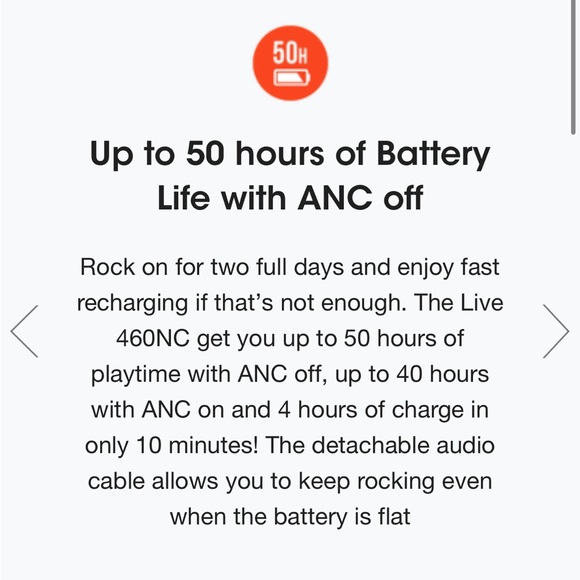 JBL LIVE 460NC WIRELESS HEADPHONES - Picture 3 of 6